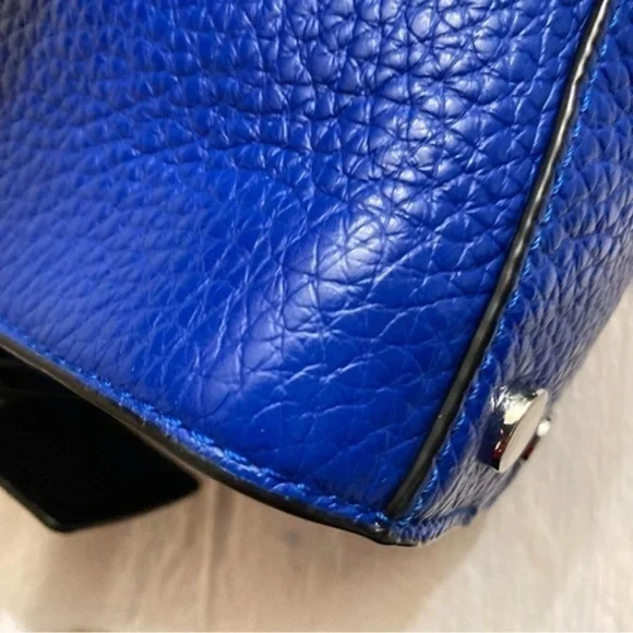 Michael kors blue and black leather Ingrid two way bag rare